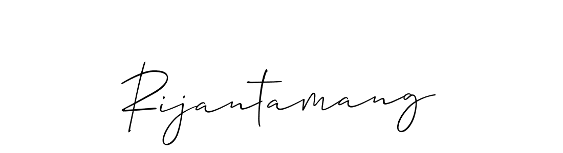 Make a short Rijantamang signature style. Manage your documents anywhere anytime using Allison_Script. Create and add eSignatures, submit forms, share and send files easily. Rijantamang signature style 2 images and pictures png