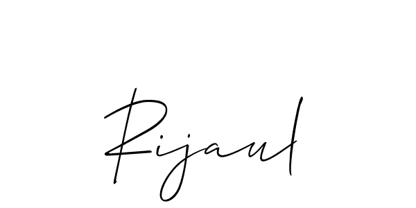 How to make Rijaul name signature. Use Allison_Script style for creating short signs online. This is the latest handwritten sign. Rijaul signature style 2 images and pictures png