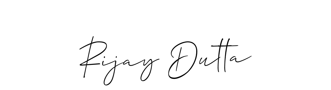 Create a beautiful signature design for name Rijay Dutta. With this signature (Allison_Script) fonts, you can make a handwritten signature for free. Rijay Dutta signature style 2 images and pictures png