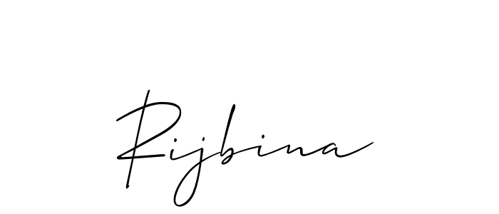 Rijbina stylish signature style. Best Handwritten Sign (Allison_Script) for my name. Handwritten Signature Collection Ideas for my name Rijbina. Rijbina signature style 2 images and pictures png