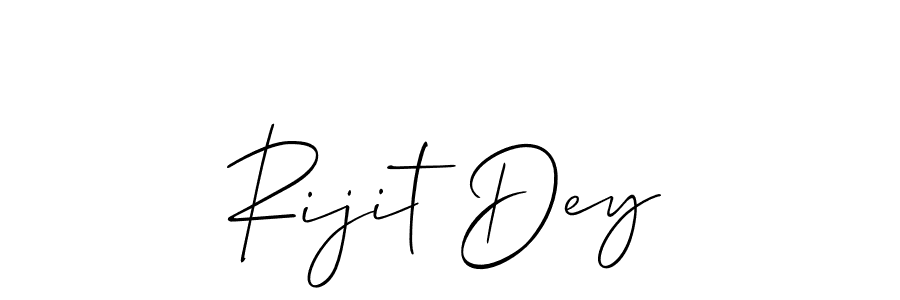 It looks lik you need a new signature style for name Rijit Dey. Design unique handwritten (Allison_Script) signature with our free signature maker in just a few clicks. Rijit Dey signature style 2 images and pictures png
