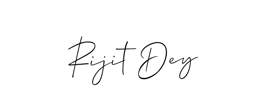 You should practise on your own different ways (Allison_Script) to write your name (Rijit Dey) in signature. don't let someone else do it for you. Rijit Dey signature style 2 images and pictures png