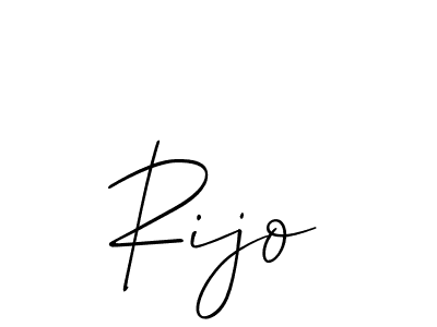 Make a beautiful signature design for name Rijo. With this signature (Allison_Script) style, you can create a handwritten signature for free. Rijo signature style 2 images and pictures png