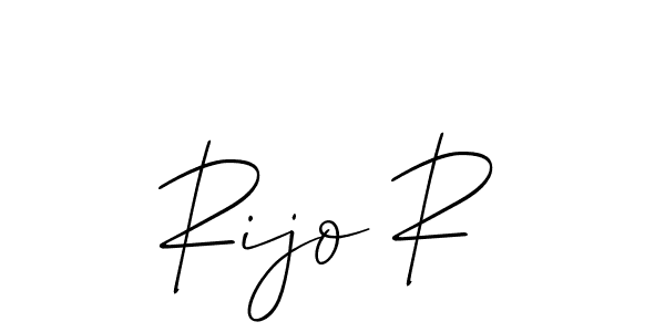 You should practise on your own different ways (Allison_Script) to write your name (Rijo R) in signature. don't let someone else do it for you. Rijo R signature style 2 images and pictures png