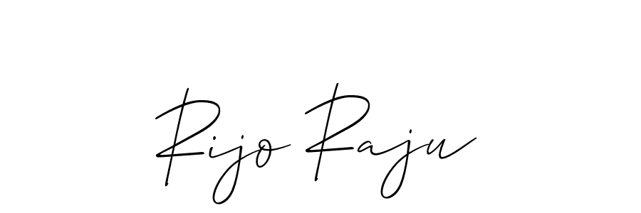 Similarly Allison_Script is the best handwritten signature design. Signature creator online .You can use it as an online autograph creator for name Rijo Raju. Rijo Raju signature style 2 images and pictures png