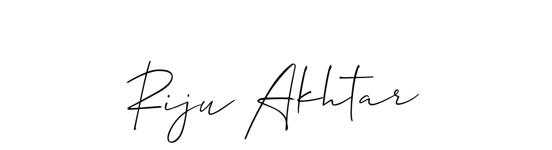 Similarly Allison_Script is the best handwritten signature design. Signature creator online .You can use it as an online autograph creator for name Riju Akhtar. Riju Akhtar signature style 2 images and pictures png