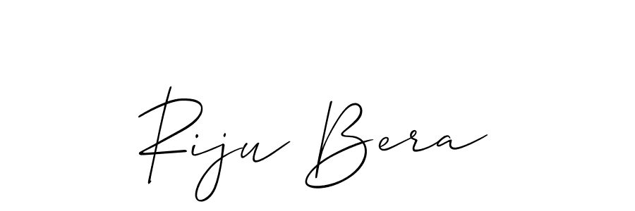 Make a short Riju Bera signature style. Manage your documents anywhere anytime using Allison_Script. Create and add eSignatures, submit forms, share and send files easily. Riju Bera signature style 2 images and pictures png