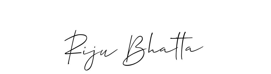 It looks lik you need a new signature style for name Riju Bhatta. Design unique handwritten (Allison_Script) signature with our free signature maker in just a few clicks. Riju Bhatta signature style 2 images and pictures png