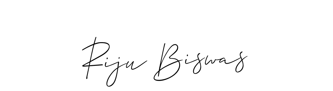 Create a beautiful signature design for name Riju Biswas. With this signature (Allison_Script) fonts, you can make a handwritten signature for free. Riju Biswas signature style 2 images and pictures png