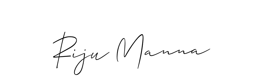 Make a beautiful signature design for name Riju Manna. With this signature (Allison_Script) style, you can create a handwritten signature for free. Riju Manna signature style 2 images and pictures png