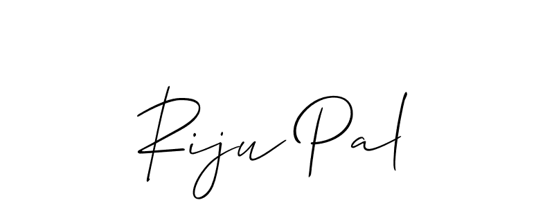 Create a beautiful signature design for name Riju Pal. With this signature (Allison_Script) fonts, you can make a handwritten signature for free. Riju Pal signature style 2 images and pictures png