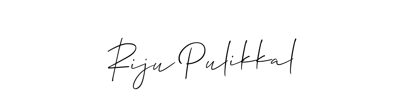 Best and Professional Signature Style for Riju Pulikkal. Allison_Script Best Signature Style Collection. Riju Pulikkal signature style 2 images and pictures png