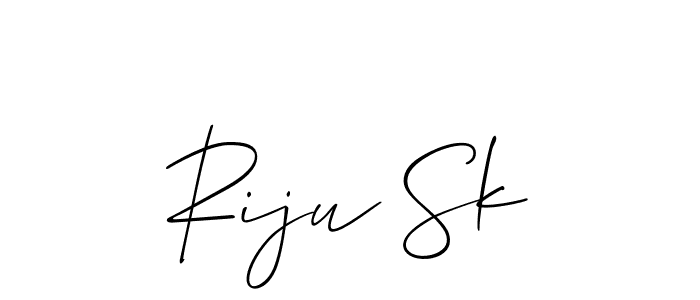 Also You can easily find your signature by using the search form. We will create Riju Sk name handwritten signature images for you free of cost using Allison_Script sign style. Riju Sk signature style 2 images and pictures png