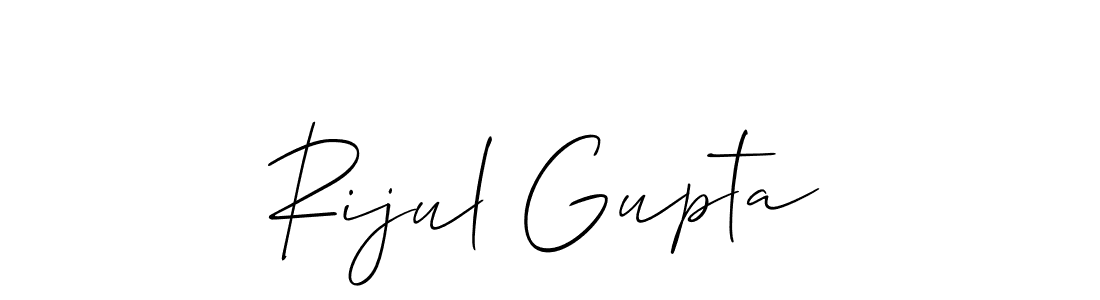 Make a short Rijul Gupta signature style. Manage your documents anywhere anytime using Allison_Script. Create and add eSignatures, submit forms, share and send files easily. Rijul Gupta signature style 2 images and pictures png