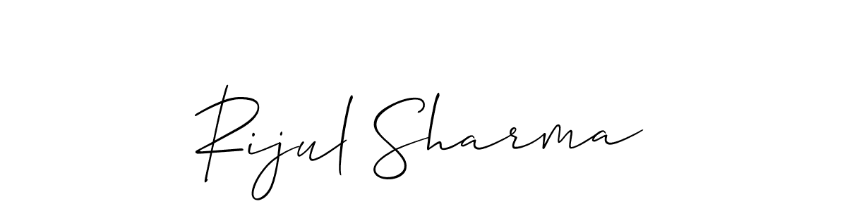 Best and Professional Signature Style for Rijul Sharma. Allison_Script Best Signature Style Collection. Rijul Sharma signature style 2 images and pictures png