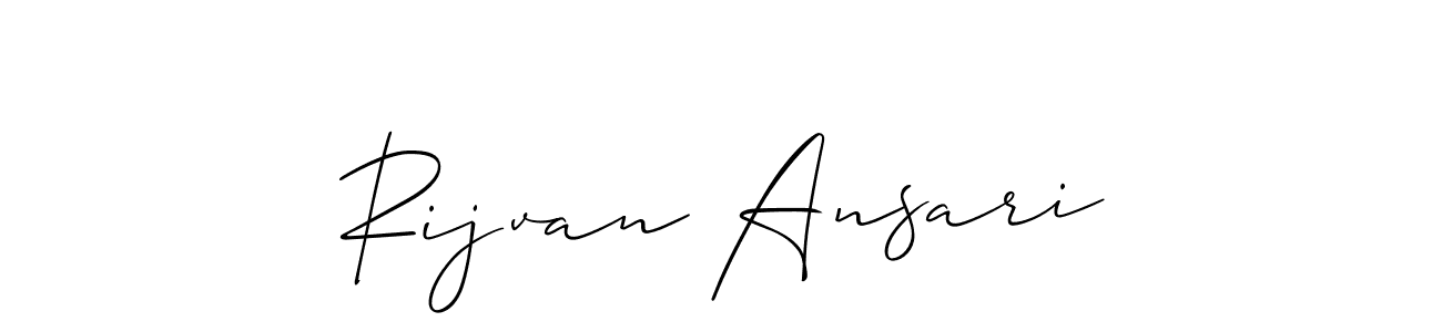 Also we have Rijvan Ansari name is the best signature style. Create professional handwritten signature collection using Allison_Script autograph style. Rijvan Ansari signature style 2 images and pictures png