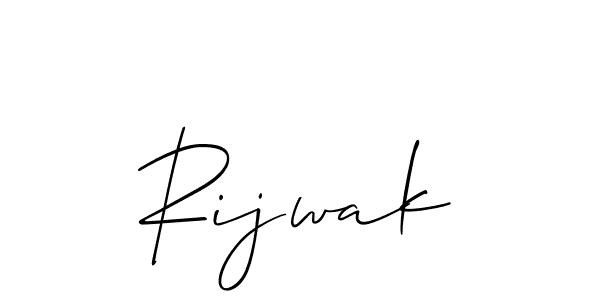 Allison_Script is a professional signature style that is perfect for those who want to add a touch of class to their signature. It is also a great choice for those who want to make their signature more unique. Get Rijwak name to fancy signature for free. Rijwak signature style 2 images and pictures png