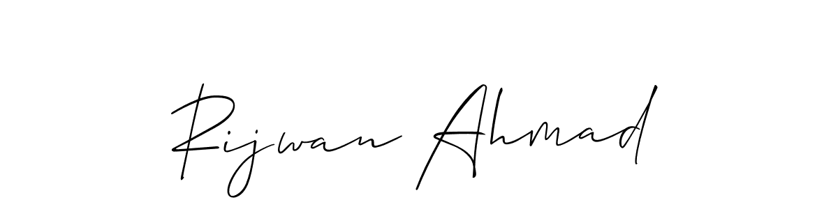 Design your own signature with our free online signature maker. With this signature software, you can create a handwritten (Allison_Script) signature for name Rijwan Ahmad. Rijwan Ahmad signature style 2 images and pictures png