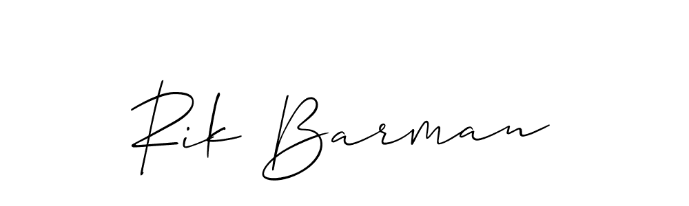 Design your own signature with our free online signature maker. With this signature software, you can create a handwritten (Allison_Script) signature for name Rik Barman. Rik Barman signature style 2 images and pictures png