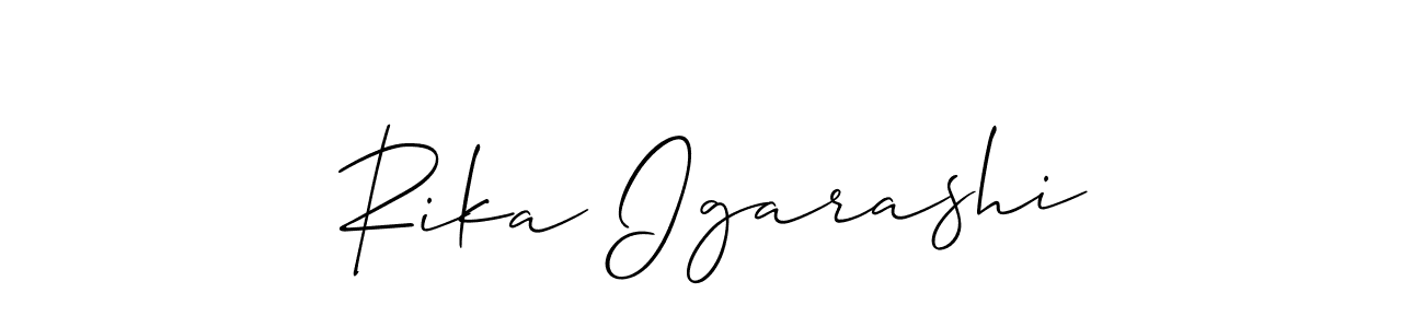 The best way (Allison_Script) to make a short signature is to pick only two or three words in your name. The name Rika Igarashi include a total of six letters. For converting this name. Rika Igarashi signature style 2 images and pictures png