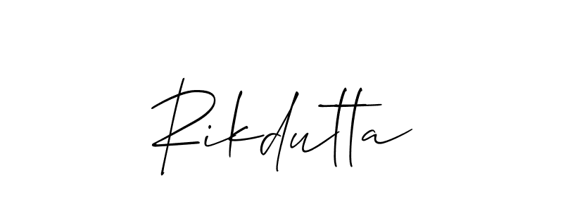 Design your own signature with our free online signature maker. With this signature software, you can create a handwritten (Allison_Script) signature for name Rikdutta. Rikdutta signature style 2 images and pictures png