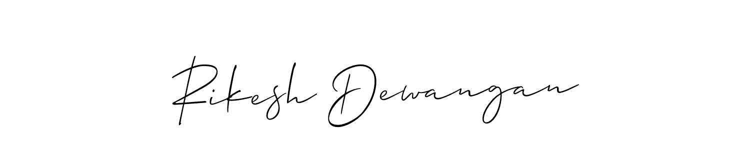 This is the best signature style for the Rikesh Dewangan name. Also you like these signature font (Allison_Script). Mix name signature. Rikesh Dewangan signature style 2 images and pictures png