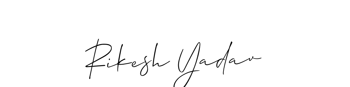 Similarly Allison_Script is the best handwritten signature design. Signature creator online .You can use it as an online autograph creator for name Rikesh Yadav. Rikesh Yadav signature style 2 images and pictures png
