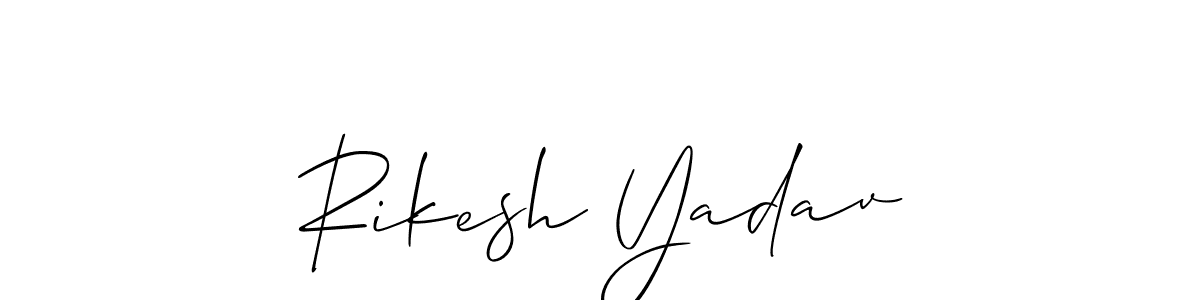 Also we have Rikesh Yadav name is the best signature style. Create professional handwritten signature collection using Allison_Script autograph style. Rikesh Yadav signature style 2 images and pictures png