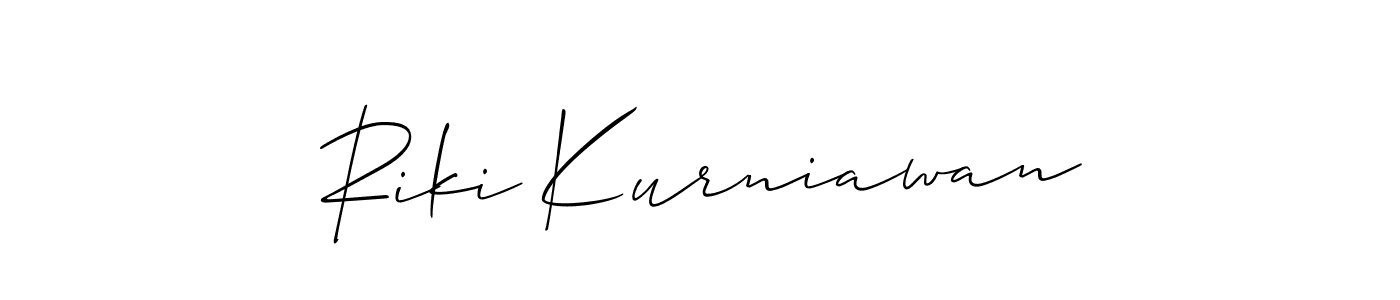 It looks lik you need a new signature style for name Riki Kurniawan. Design unique handwritten (Allison_Script) signature with our free signature maker in just a few clicks. Riki Kurniawan signature style 2 images and pictures png