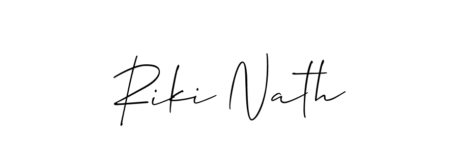 Design your own signature with our free online signature maker. With this signature software, you can create a handwritten (Allison_Script) signature for name Riki Nath. Riki Nath signature style 2 images and pictures png