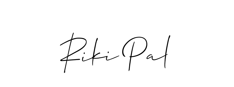 Allison_Script is a professional signature style that is perfect for those who want to add a touch of class to their signature. It is also a great choice for those who want to make their signature more unique. Get Riki Pal name to fancy signature for free. Riki Pal signature style 2 images and pictures png