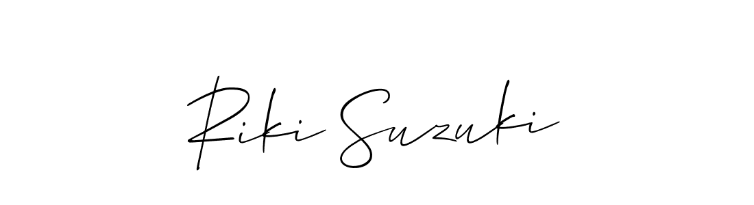 The best way (Allison_Script) to make a short signature is to pick only two or three words in your name. The name Riki Suzuki include a total of six letters. For converting this name. Riki Suzuki signature style 2 images and pictures png