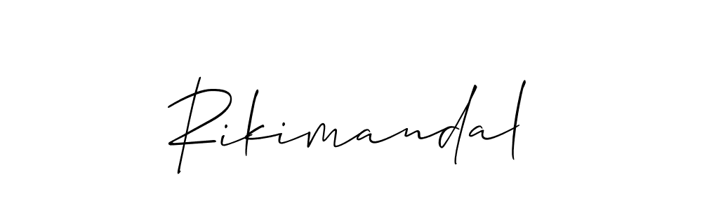 The best way (Allison_Script) to make a short signature is to pick only two or three words in your name. The name Rikimandal include a total of six letters. For converting this name. Rikimandal signature style 2 images and pictures png