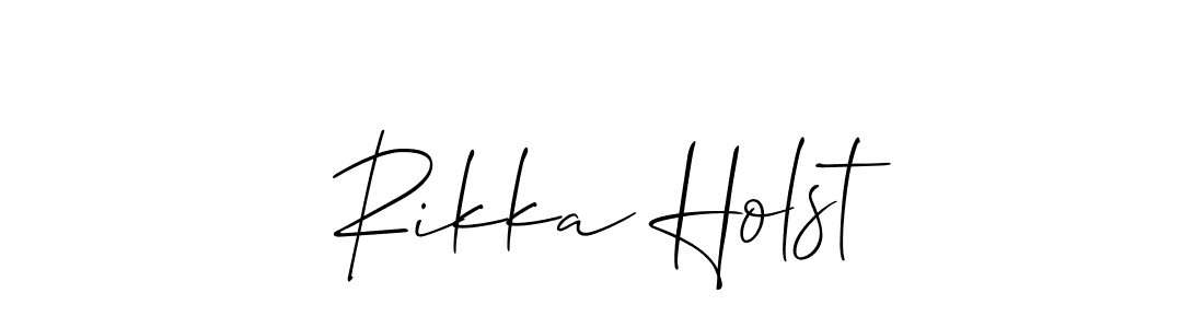 Make a short Rikka Holst signature style. Manage your documents anywhere anytime using Allison_Script. Create and add eSignatures, submit forms, share and send files easily. Rikka Holst signature style 2 images and pictures png