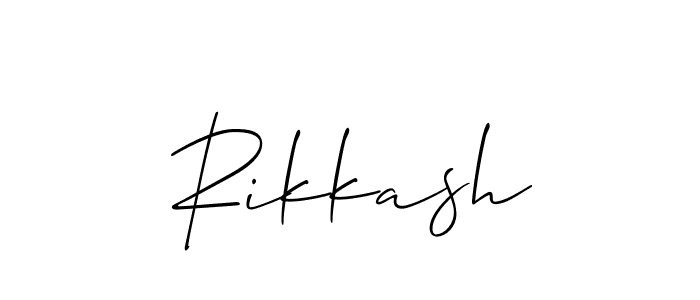 Make a beautiful signature design for name Rikkash. Use this online signature maker to create a handwritten signature for free. Rikkash signature style 2 images and pictures png