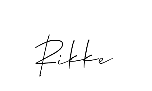 How to make Rikke name signature. Use Allison_Script style for creating short signs online. This is the latest handwritten sign. Rikke signature style 2 images and pictures png