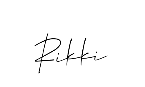 You should practise on your own different ways (Allison_Script) to write your name (Rikki) in signature. don't let someone else do it for you. Rikki signature style 2 images and pictures png