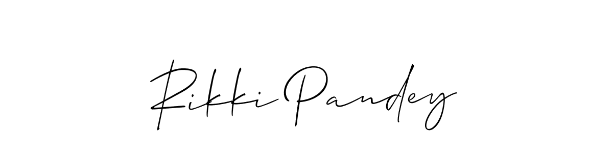 How to Draw Rikki Pandey signature style? Allison_Script is a latest design signature styles for name Rikki Pandey. Rikki Pandey signature style 2 images and pictures png