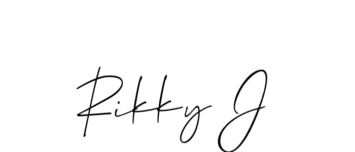 Here are the top 10 professional signature styles for the name Rikky J. These are the best autograph styles you can use for your name. Rikky J signature style 2 images and pictures png