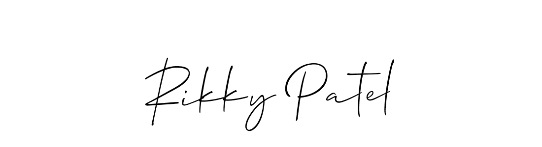 How to make Rikky Patel signature? Allison_Script is a professional autograph style. Create handwritten signature for Rikky Patel name. Rikky Patel signature style 2 images and pictures png