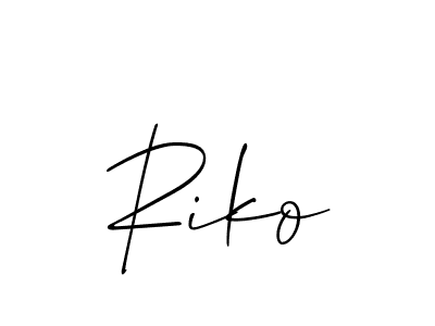 Best and Professional Signature Style for Riko. Allison_Script Best Signature Style Collection. Riko signature style 2 images and pictures png