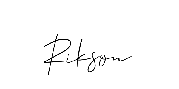 Once you've used our free online signature maker to create your best signature Allison_Script style, it's time to enjoy all of the benefits that Rikson name signing documents. Rikson signature style 2 images and pictures png