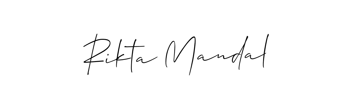 Make a beautiful signature design for name Rikta Mandal. Use this online signature maker to create a handwritten signature for free. Rikta Mandal signature style 2 images and pictures png