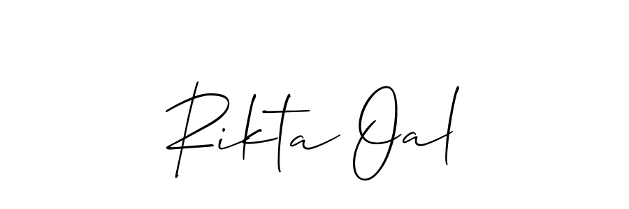 Allison_Script is a professional signature style that is perfect for those who want to add a touch of class to their signature. It is also a great choice for those who want to make their signature more unique. Get Rikta Oal name to fancy signature for free. Rikta Oal signature style 2 images and pictures png