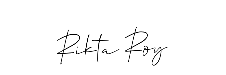 Check out images of Autograph of Rikta Roy name. Actor Rikta Roy Signature Style. Allison_Script is a professional sign style online. Rikta Roy signature style 2 images and pictures png