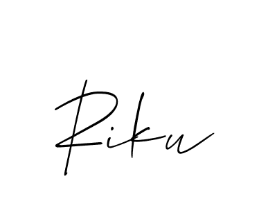 Use a signature maker to create a handwritten signature online. With this signature software, you can design (Allison_Script) your own signature for name Riku. Riku signature style 2 images and pictures png