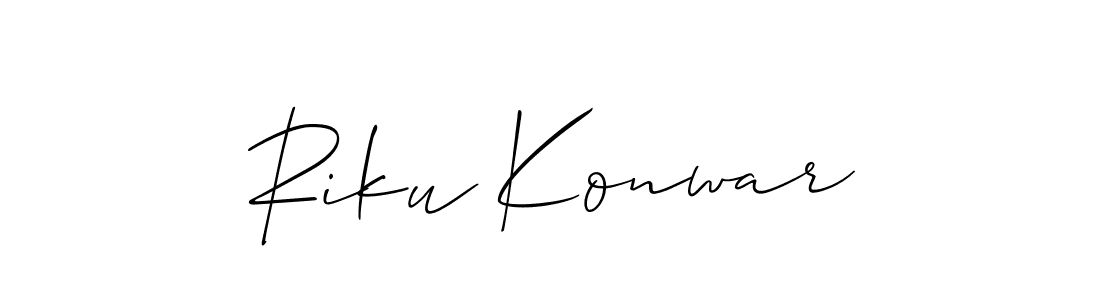 It looks lik you need a new signature style for name Riku Konwar. Design unique handwritten (Allison_Script) signature with our free signature maker in just a few clicks. Riku Konwar signature style 2 images and pictures png