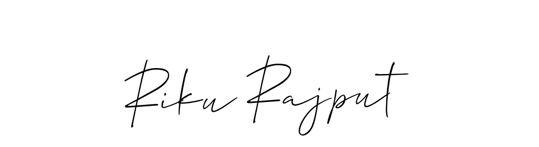 It looks lik you need a new signature style for name Riku Rajput. Design unique handwritten (Allison_Script) signature with our free signature maker in just a few clicks. Riku Rajput signature style 2 images and pictures png