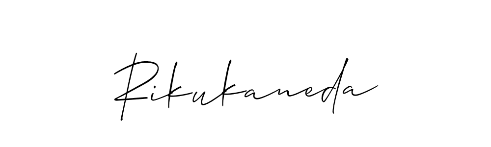 How to Draw Rikukaneda signature style? Allison_Script is a latest design signature styles for name Rikukaneda. Rikukaneda signature style 2 images and pictures png