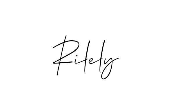 How to make Rilely name signature. Use Allison_Script style for creating short signs online. This is the latest handwritten sign. Rilely signature style 2 images and pictures png